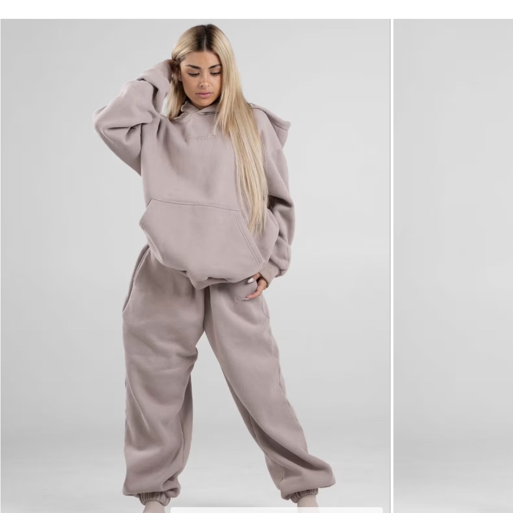 Comfrt Taupe Hoodie and Sweatpants Set